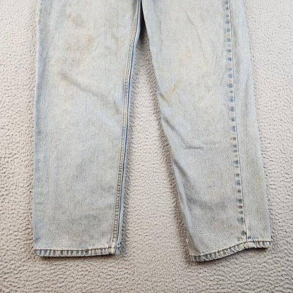 Levi's 550 Relaxed Fit Straight Leg Light Wash Denim Jeans Mens 32x32 Thrashed - Picture 9 of 13